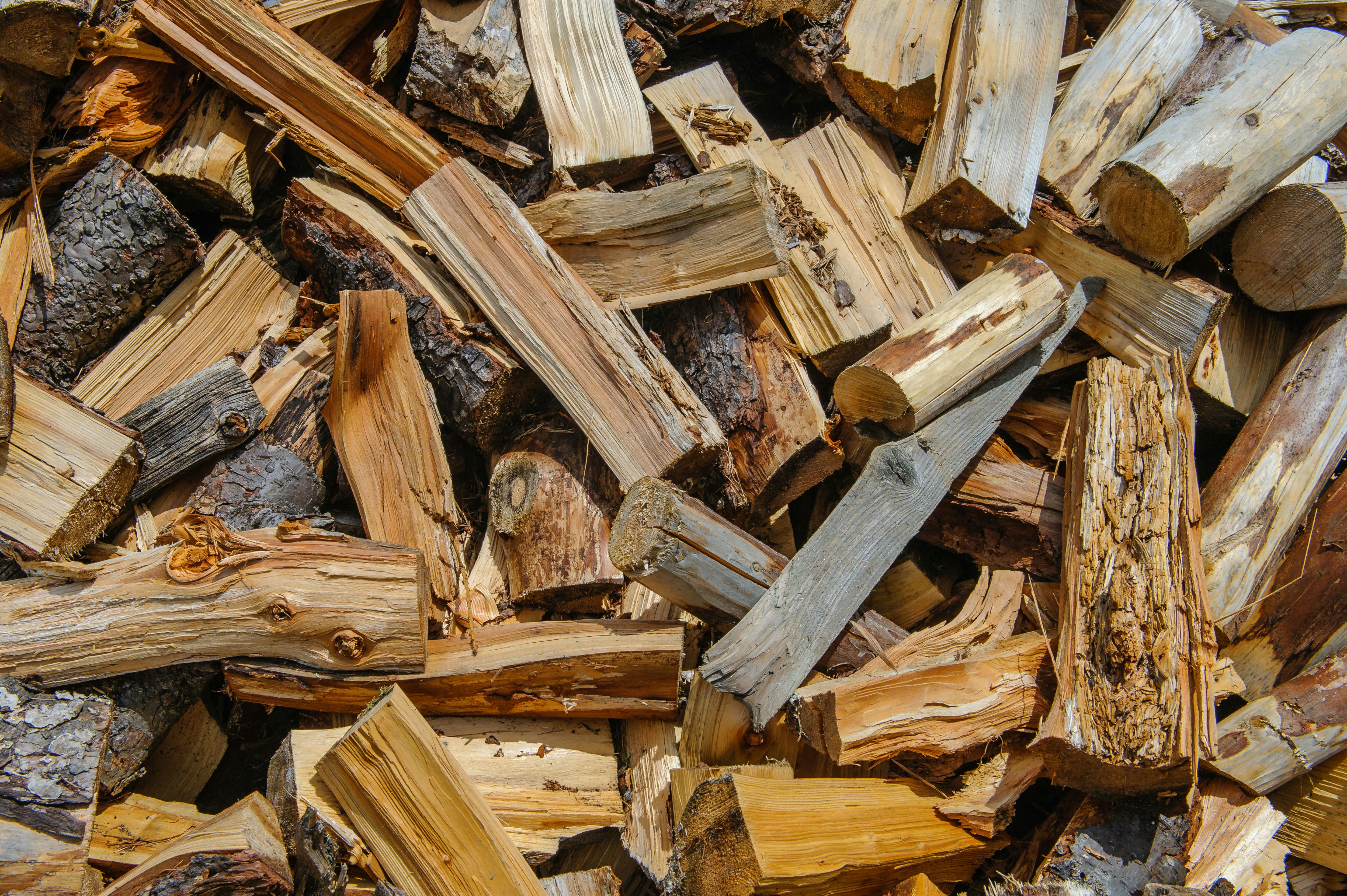 Close-up of raw wood bark and pellet material showing natural texture